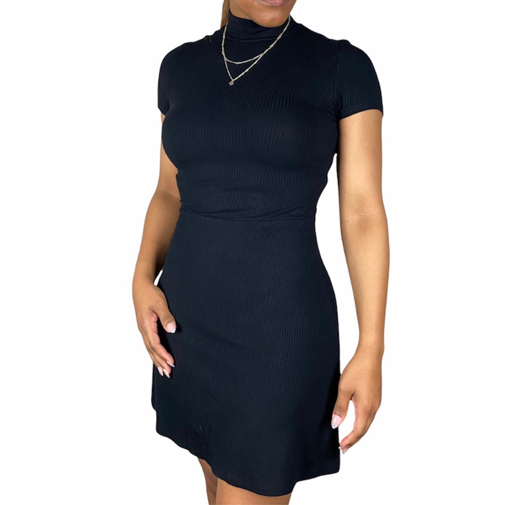 Forever 21 Black Turtle Neck Dress S